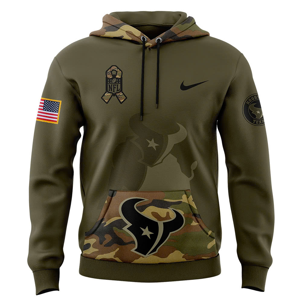 Houston Texans Camo Salute to Service Club Fleece Pullover Hoodie V2 - Famjoys Houston Texans Camo Salute to Service Club Fleece Pullover Hoodie V2 - Famjoys