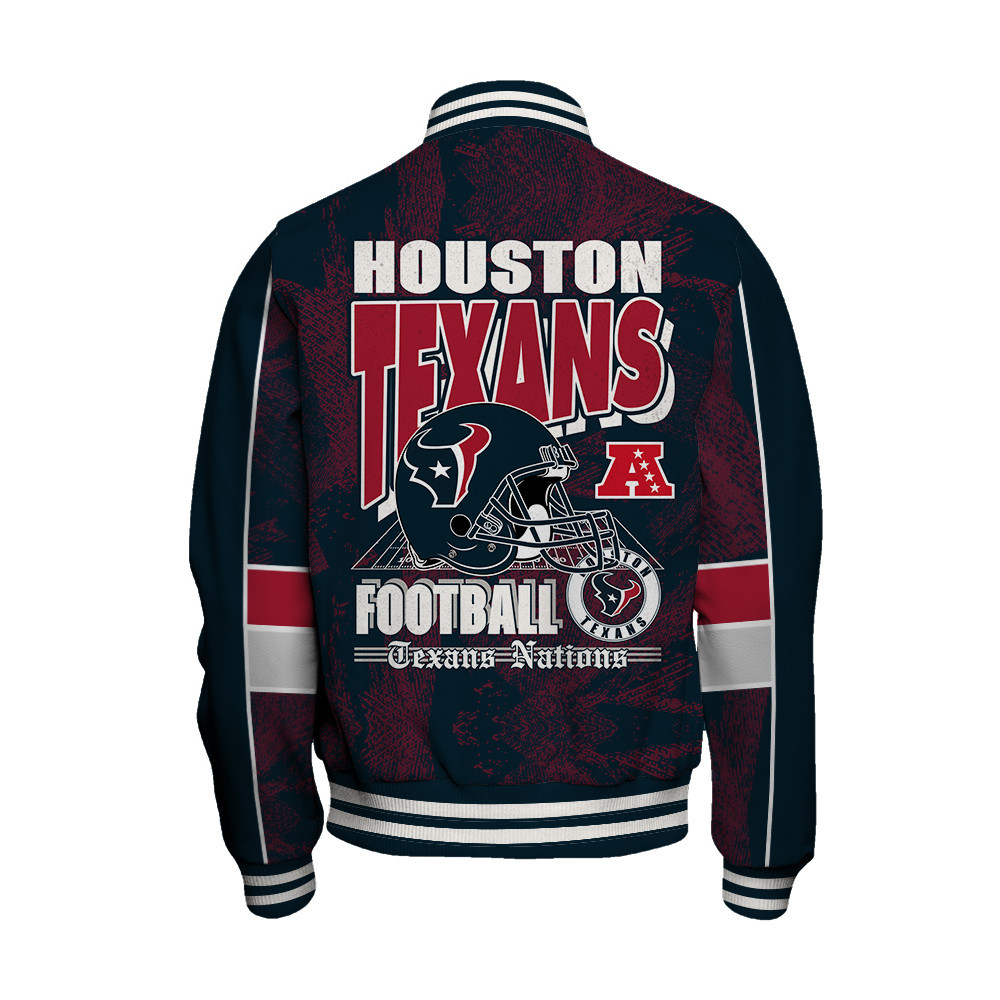 Houston Texans - Cheering Symbols Unisex Varsity Jacket - Famjoys Houston Texans - Cheering Symbols Unisex Varsity Jacket - Famjoys