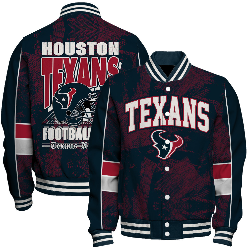 Houston Texans - Cheering Symbols Unisex Varsity Jacket - Famjoys Houston Texans - Cheering Symbols Unisex Varsity Jacket - Famjoys