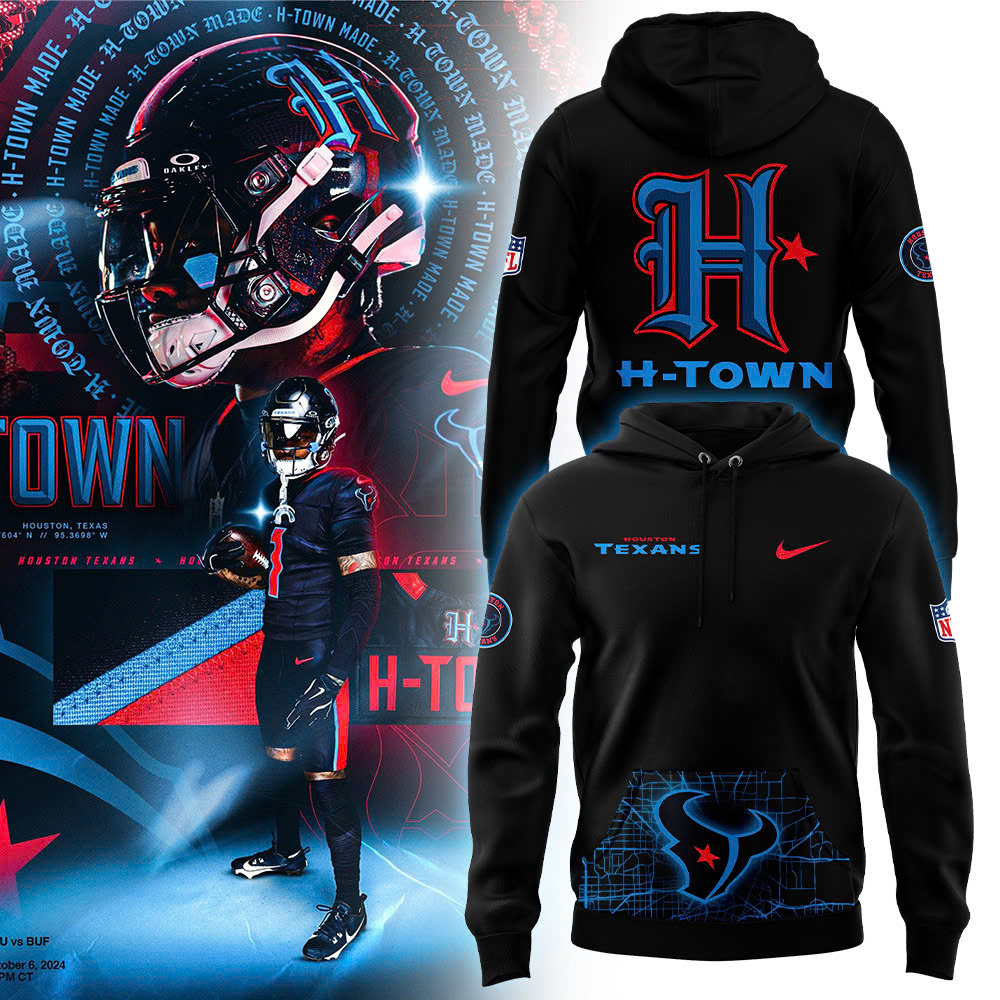 Houston Texans HTown Blue Hoodie - Famjoys Houston Texans HTown Blue Hoodie - Famjoys