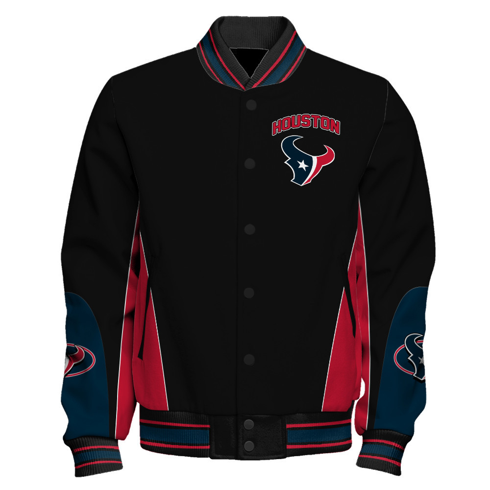 Houston Texans - In Sync With The Home Team Unisex Varsity Jacket - Famjoys Houston Texans - In Sync With The Home Team Unisex Varsity Jacket - Famjoys