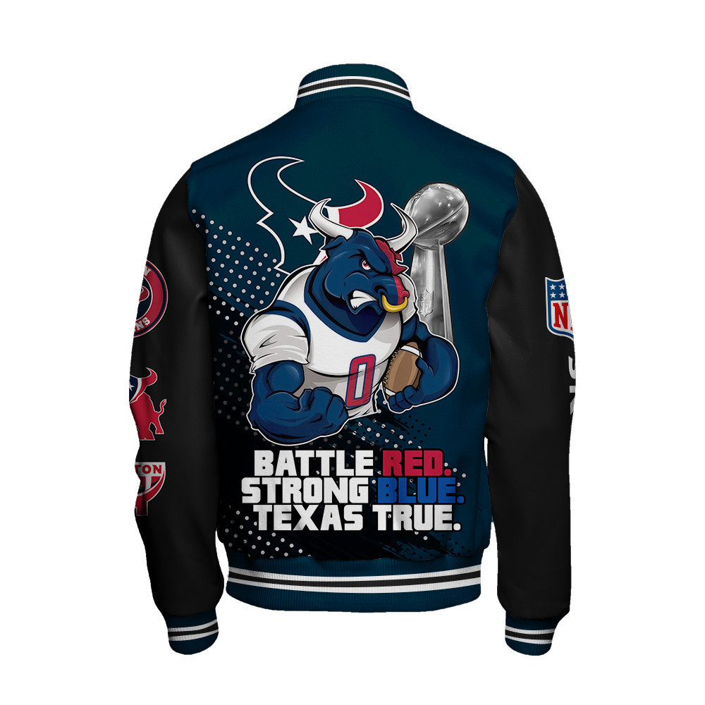 Houston Texans National Football League Varsity Jacket STM V3 - Famjoys Houston Texans National Football League Varsity Jacket STM V3 - Famjoys