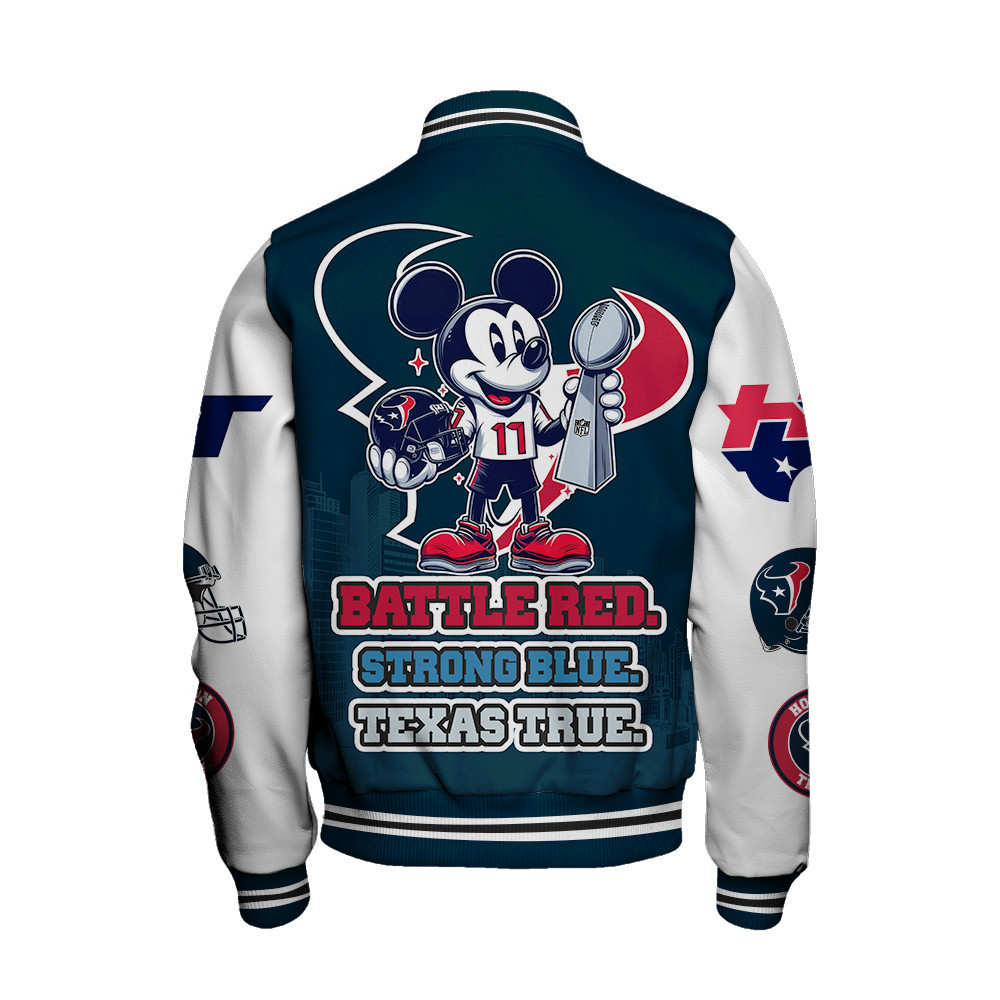 Houston Texans National Football League Varsity Jacket STM V5 - Famjoys Houston Texans National Football League Varsity Jacket STM V5 - Famjoys