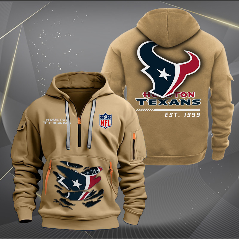 Houston Texans New Personalized Quarter Zip Hoodie AZBTQZH000107 - Famjoys Houston Texans New Personalized Quarter Zip Hoodie AZBTQZH000107 - Famjoys