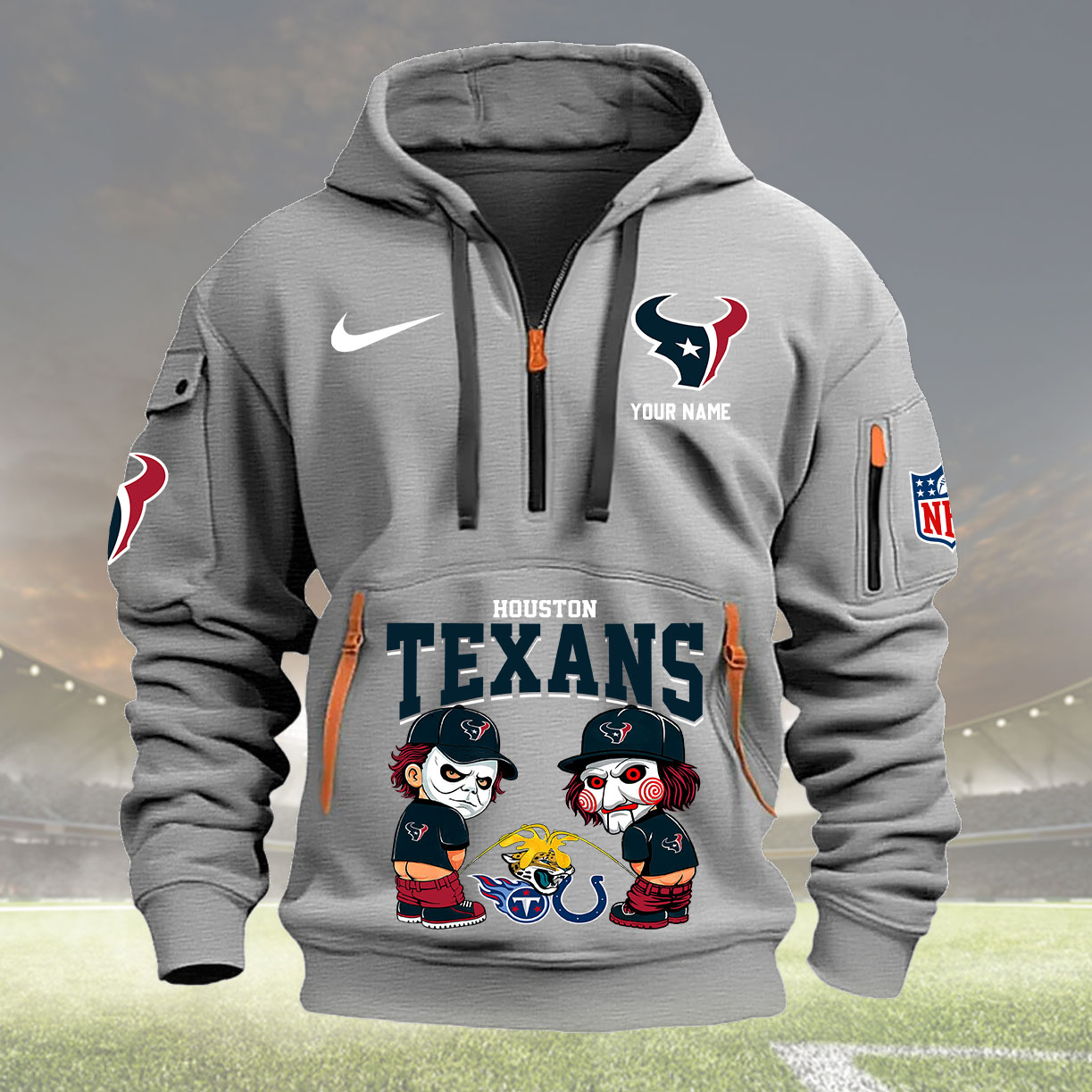 Houston Texans Personalized Quarter Zip Hoodie New Collection AZBTQZH000286 - Famjoys Houston Texans Personalized Quarter Zip Hoodie New Collection AZBTQZH000286 - Famjoys