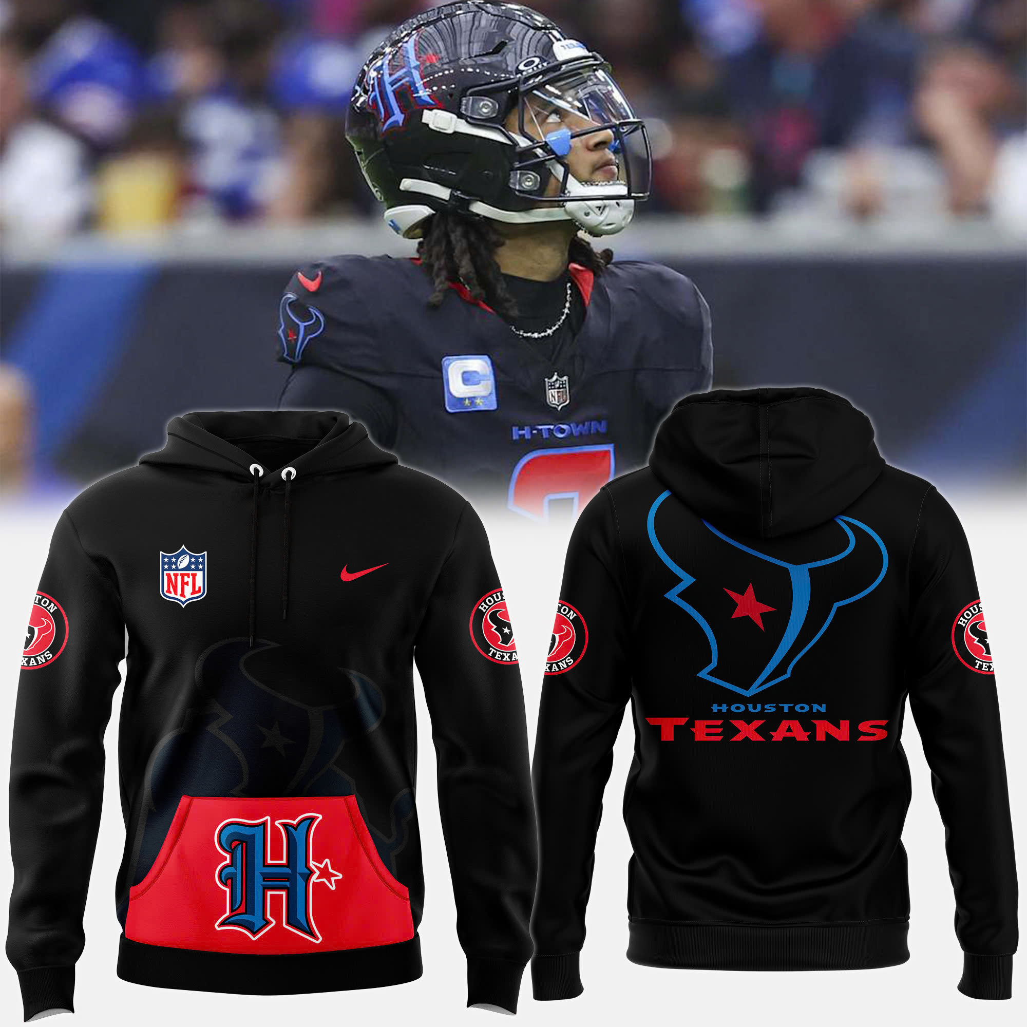 Houston Texans Pullover Hoodie - Famjoys Houston Texans Pullover Hoodie - Famjoys