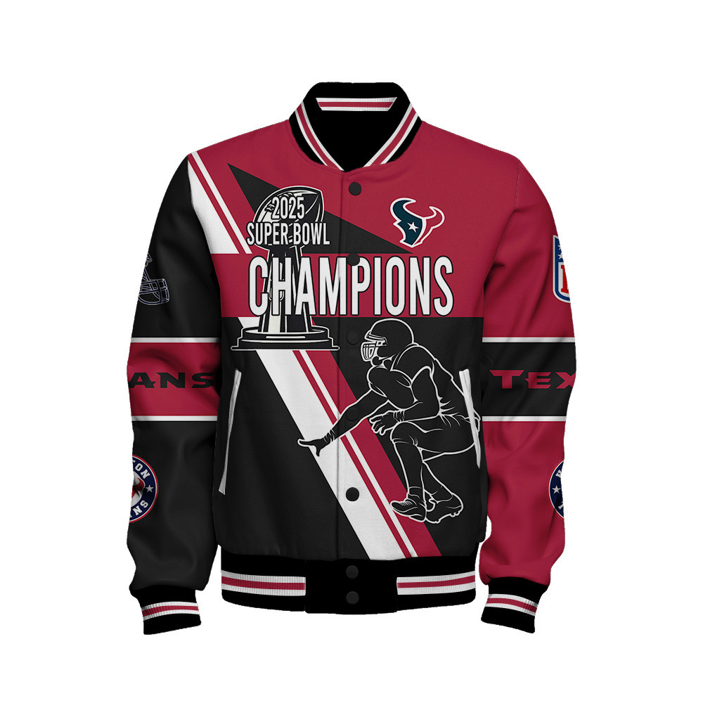Houston Texans Super Bowl Champions The Story Is Far From Over Varsity Jacket - Famjoys Houston Texans Super Bowl Champions The Story Is Far From Over Varsity Jacket - Famjoys