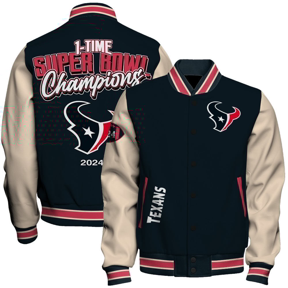 Houston Texans Super Bowl LIX Champions Where Champions Are Made Varsity Jacket - Famjoys Houston Texans Super Bowl LIX Champions Where Champions Are Made Varsity Jacket - Famjoys
