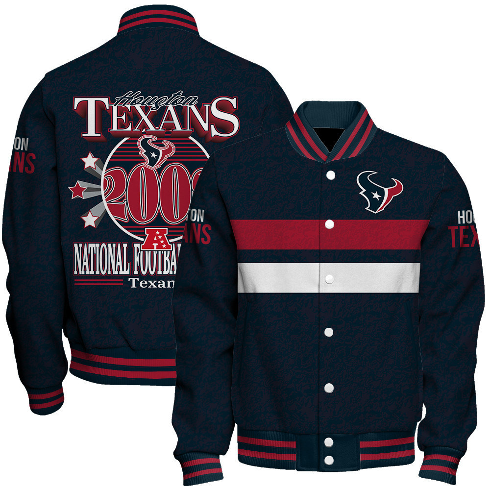 Houston Texans - Super Durable Unisex Varsity Jacket - Famjoys Houston Texans - Super Durable Unisex Varsity Jacket - Famjoys