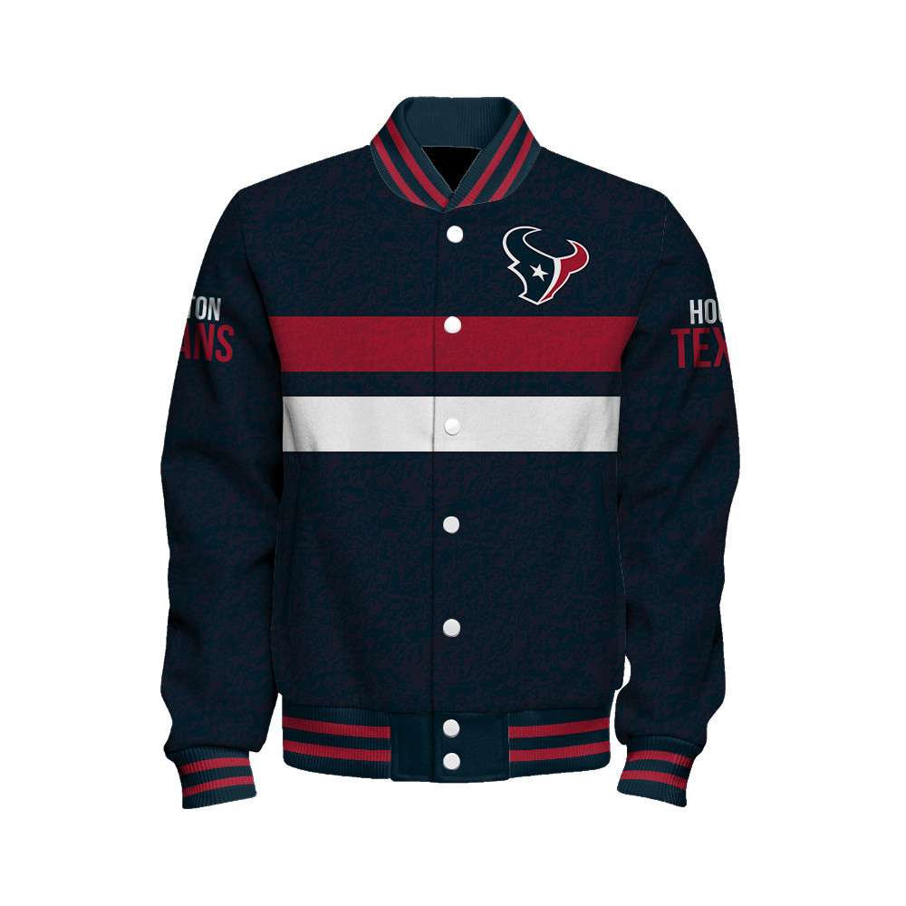 Houston Texans - Super Durable Unisex Varsity Jacket - Famjoys Houston Texans - Super Durable Unisex Varsity Jacket - Famjoys