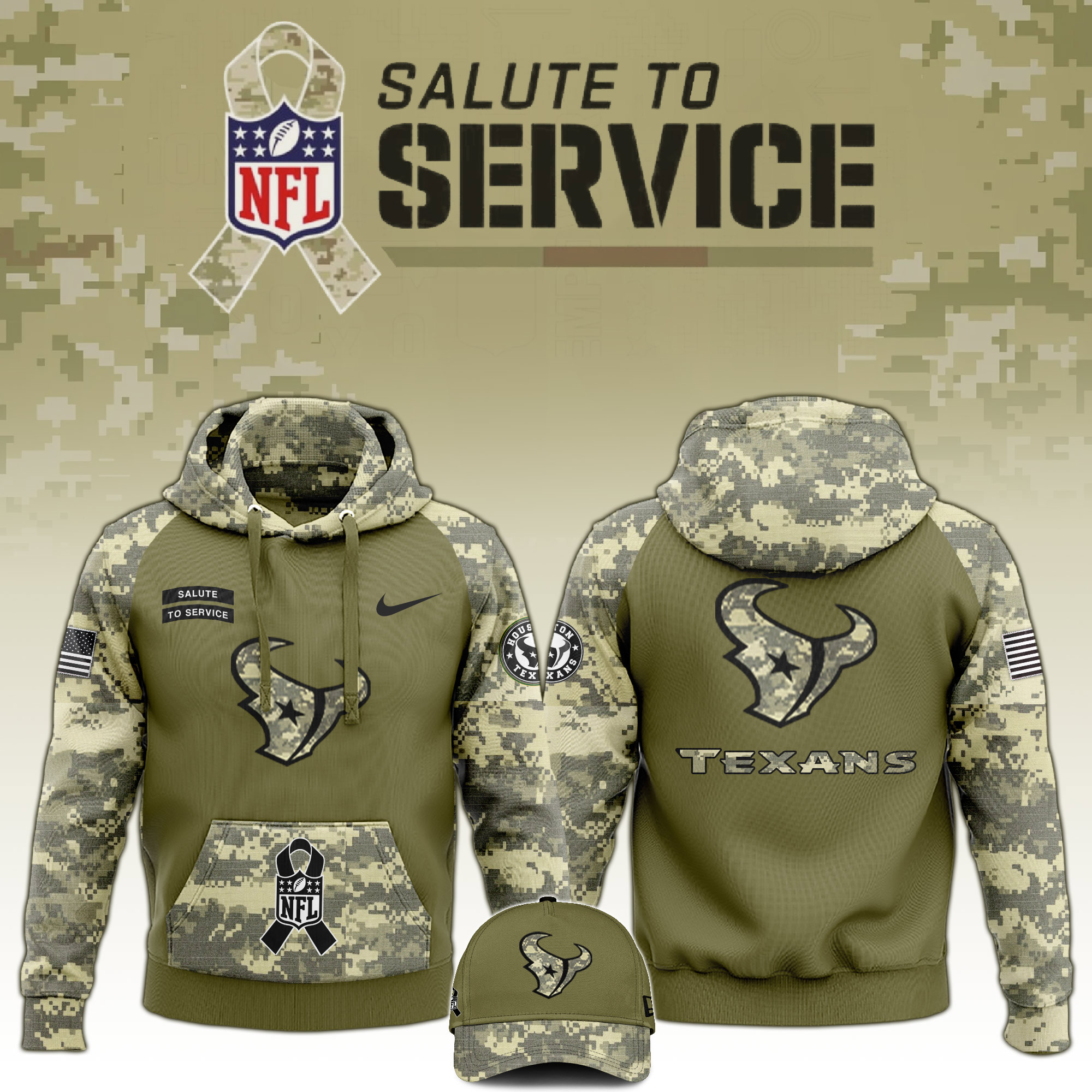 Houston Texans Veterans Day Hoodie - Famjoys Houston Texans Veterans Day Hoodie - Famjoys