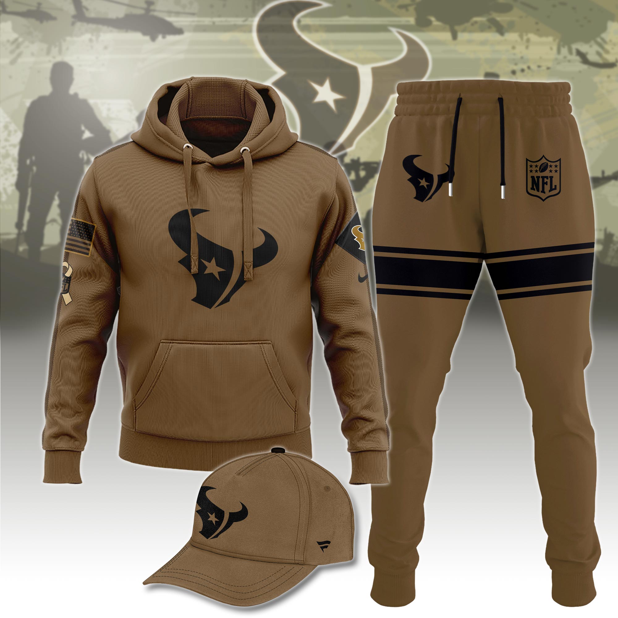 Houston Texans Veterans Hoodie - Famjoys Houston Texans Veterans Hoodie - Famjoys