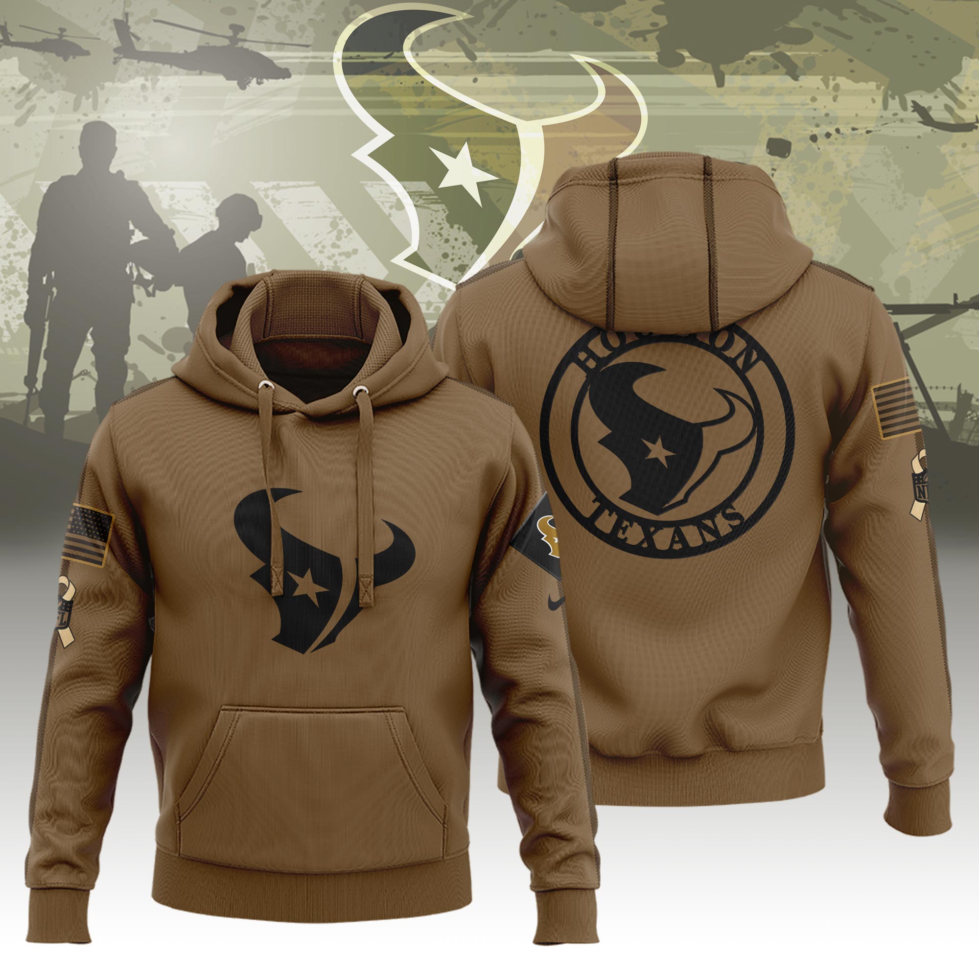 Houston Texans Veterans Hoodie - Famjoys Houston Texans Veterans Hoodie - Famjoys