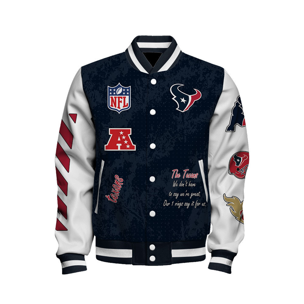 Houston Texans X Super Bowl LIX Champions Winning Spirit Varsity Jacket - Famjoys Houston Texans X Super Bowl LIX Champions Winning Spirit Varsity Jacket - Famjoys
