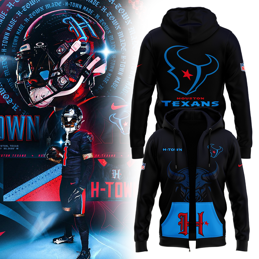 HTown Blue Houston Texans Alternate Game Zip Hoodie - Famjoys HTown Blue Houston Texans Alternate Game Zip Hoodie - Famjoys