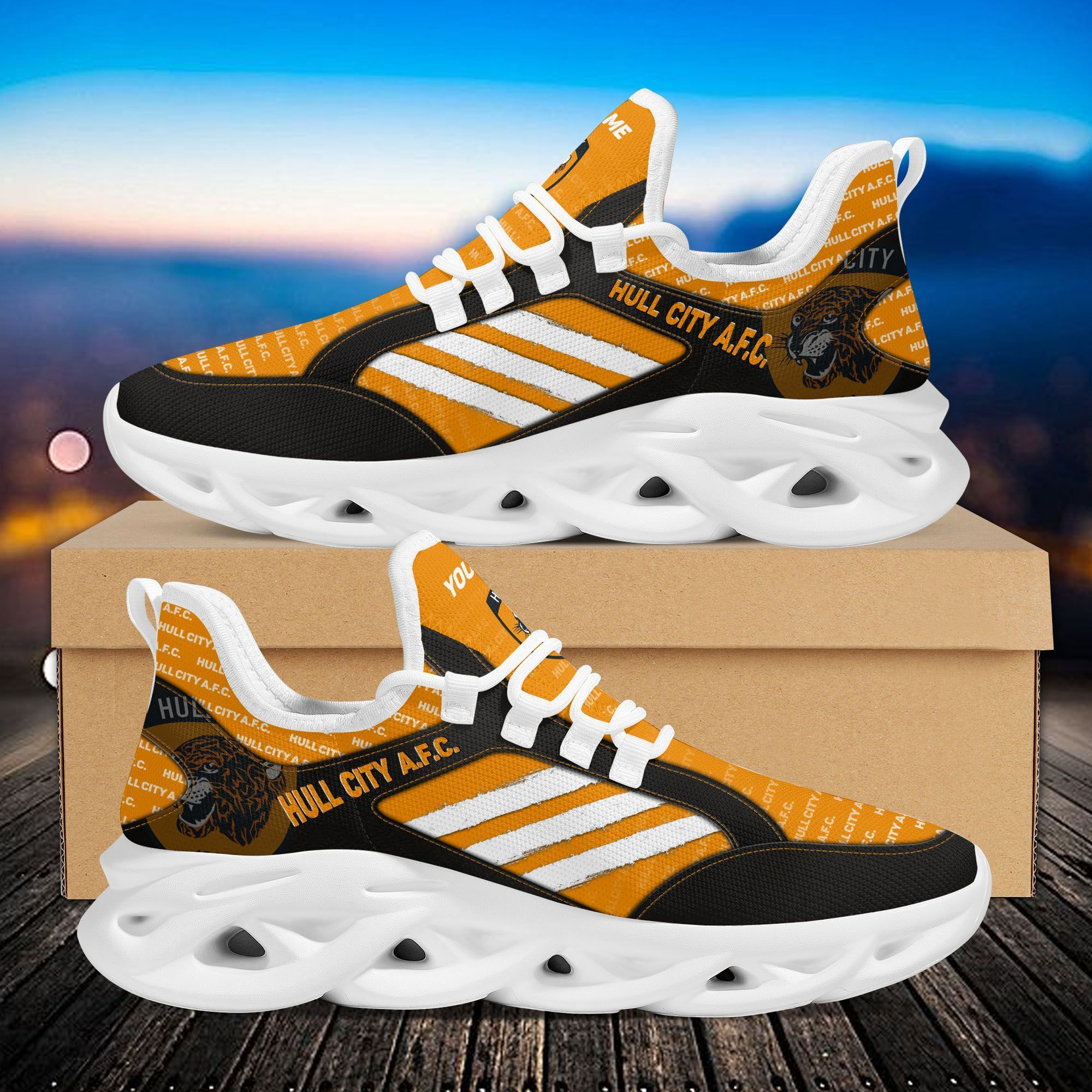 Hull City A.F.C Custom Personalized Max Soul Sneakers Shoes
