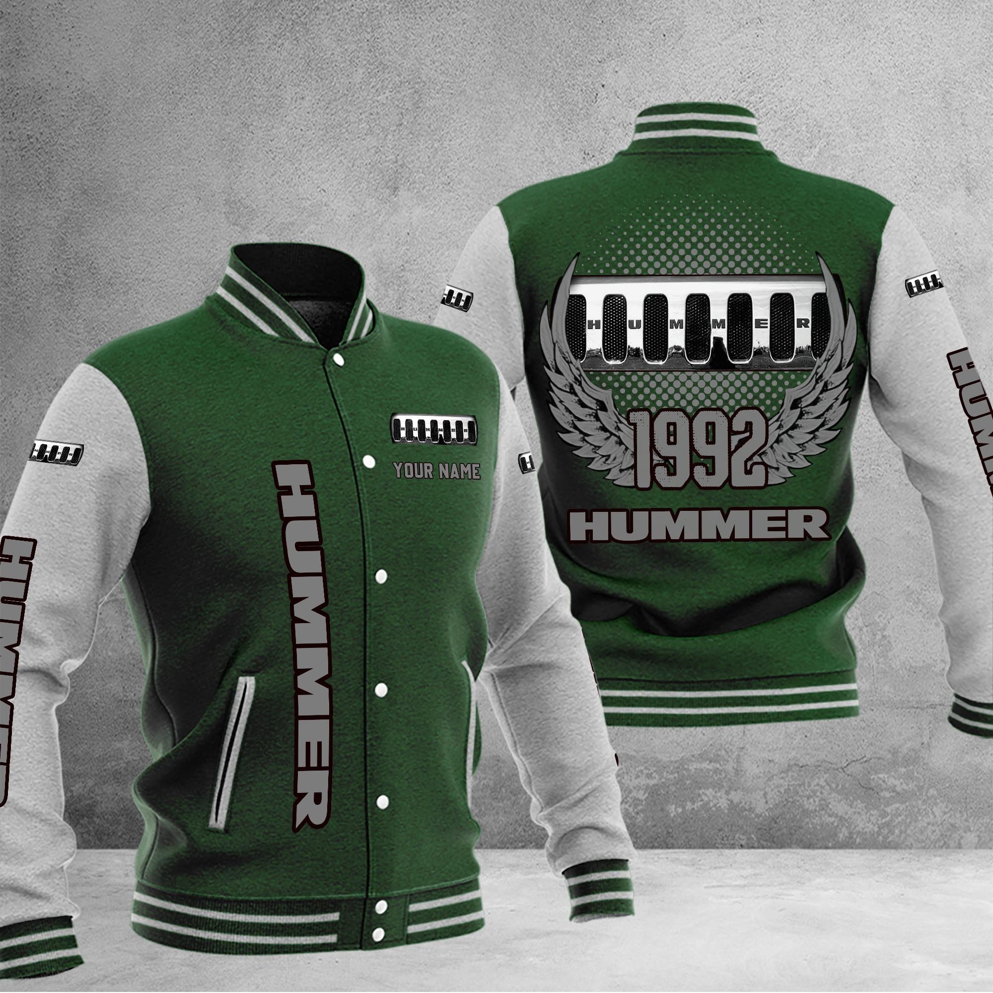 Hummer DMHJ1047 Baseball Jacket Multicolor - Famjoys Hummer DMHJ1047 Baseball Jacket Multicolor - Famjoys