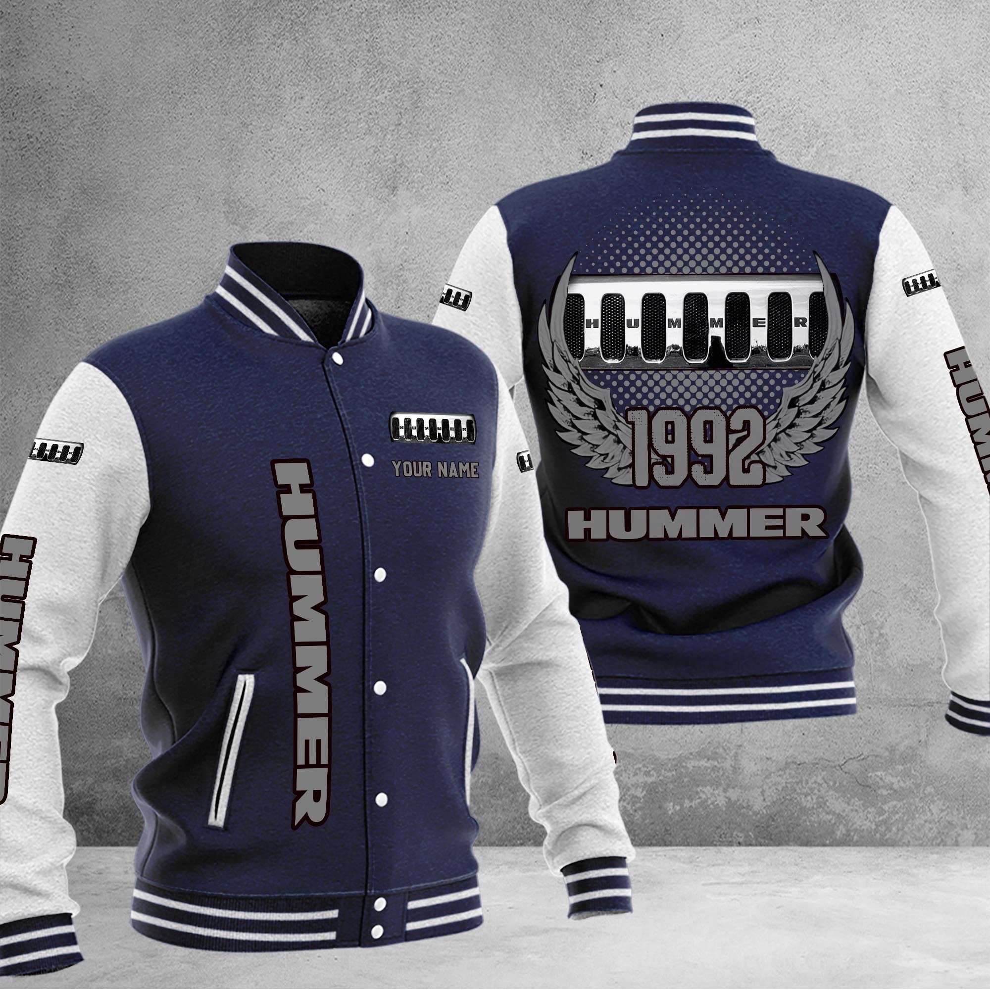 Hummer DMHJ1047 Baseball Jacket Multicolor - Famjoys Hummer DMHJ1047 Baseball Jacket Multicolor - Famjoys