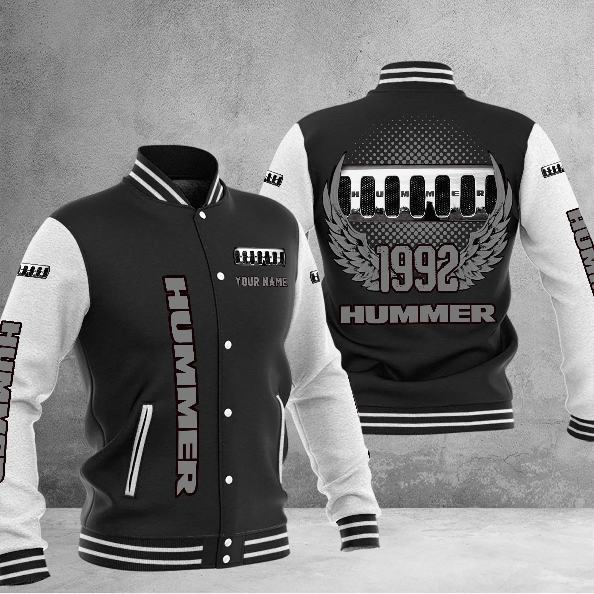 Hummer DMHJ1047 Baseball Jacket Multicolor - Famjoys Hummer DMHJ1047 Baseball Jacket Multicolor - Famjoys