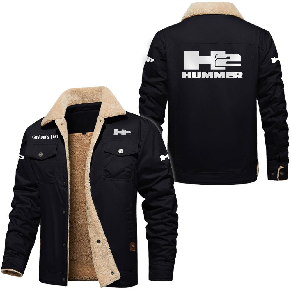 Hummer H2 Cargo Fleece Lined Cotton Jacket Multicolor, vintage style, customize name 