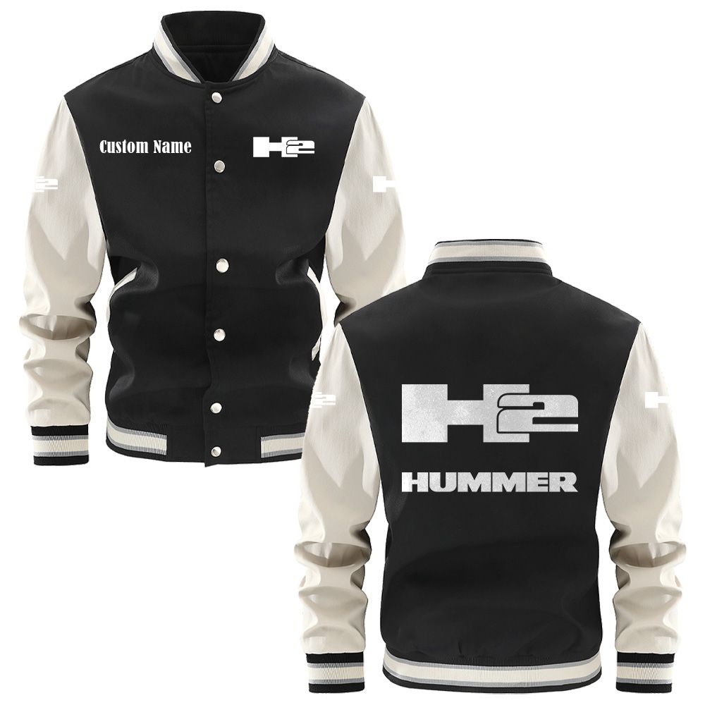 Hummer H2 Varsity Jacket, Baseball jacket, Letterman Jacket Customize Name, Multicolor 