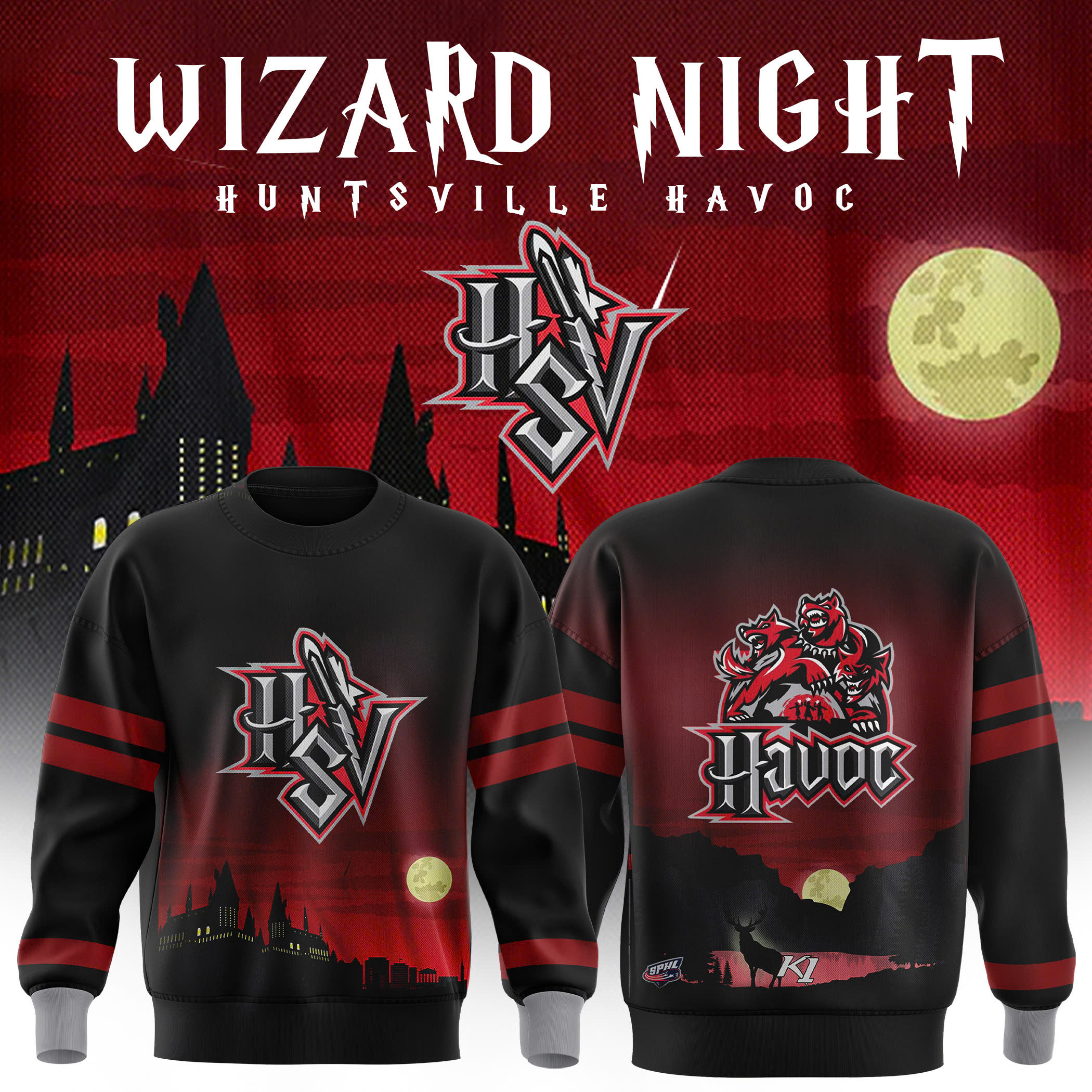 Huntsville Havoc WiZard Night 2025 Sweatershirt - Famjoys Huntsville Havoc WiZard Night 2025 Sweatershirt - Famjoys