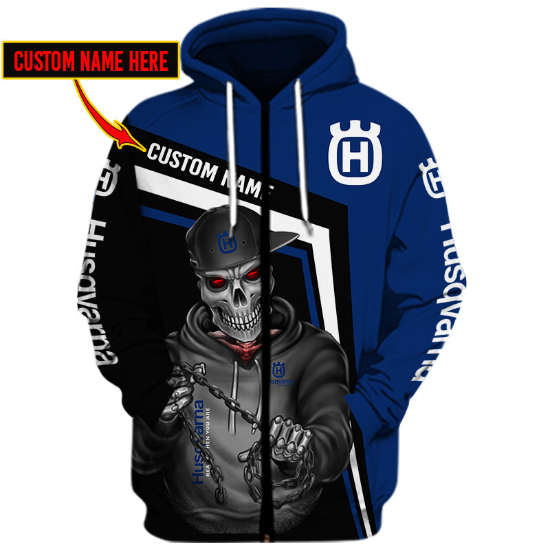 Husqvarna Skull Tshirt, sweatshirt, Polo, Hawaiian, Hoodie 3D Apparel Full Printing Custom Name - Famjoys Husqvarna Skull Tshirt, sweatshirt, Polo, Hawaiian, Hoodie 3D Apparel Full Printing Custom Name - Famjoys