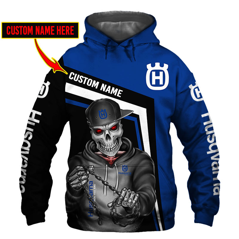 Husqvarna Skull Tshirt, sweatshirt, Polo, Hawaiian, Hoodie 3D Apparel Full Printing Custom Name - Famjoys Husqvarna Skull Tshirt, sweatshirt, Polo, Hawaiian, Hoodie 3D Apparel Full Printing Custom Name - Famjoys