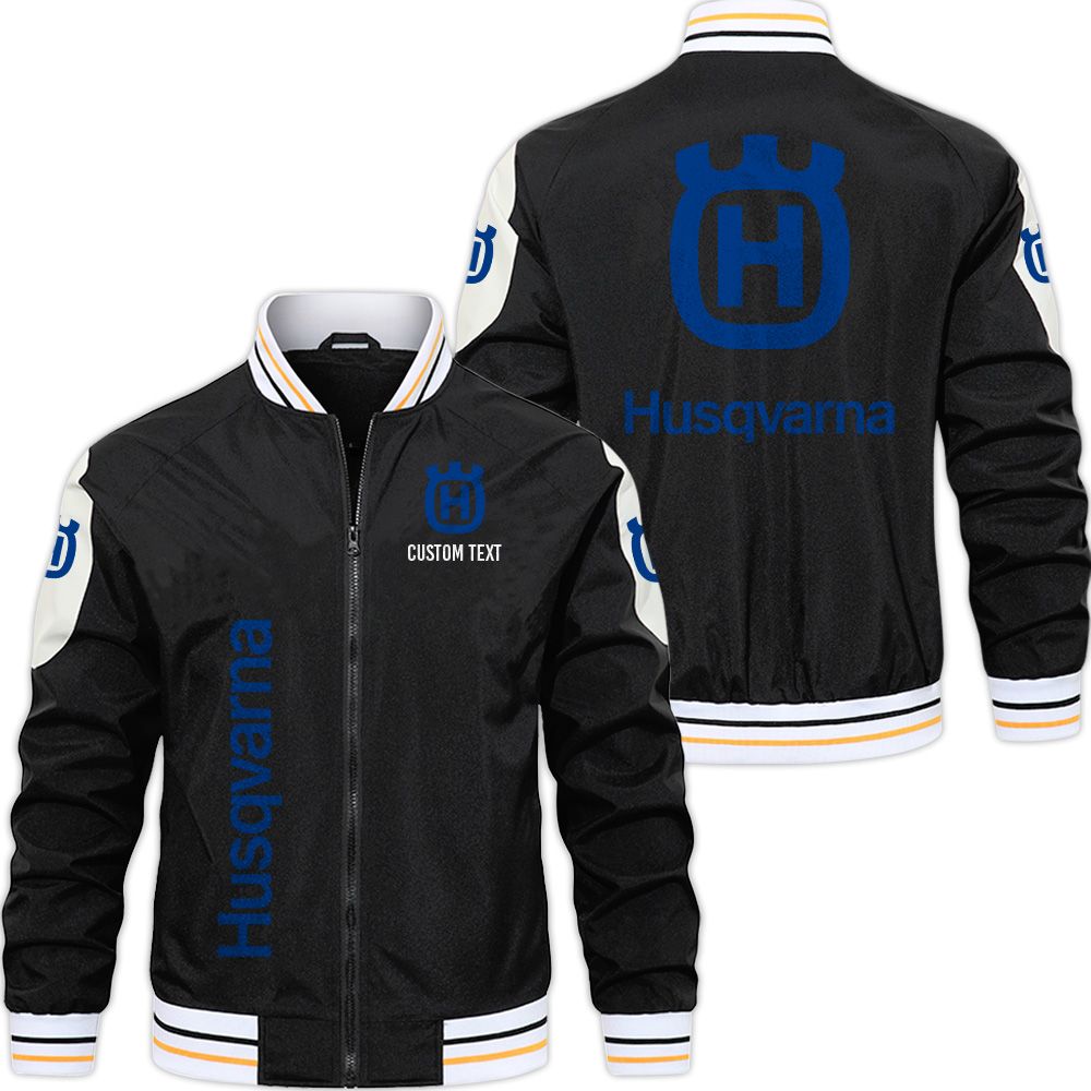 Husqvarna Varsity Jacket, Zipper Jackets Customize Name - Famjoys Husqvarna Varsity Jacket, Zipper Jackets Customize Name - Famjoys