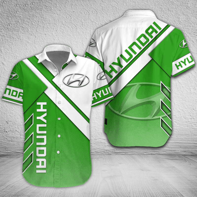 Hyundai Button Shirt Custom Name, Multicolor - Famjoys Hyundai Button Shirt Custom Name, Multicolor - Famjoys