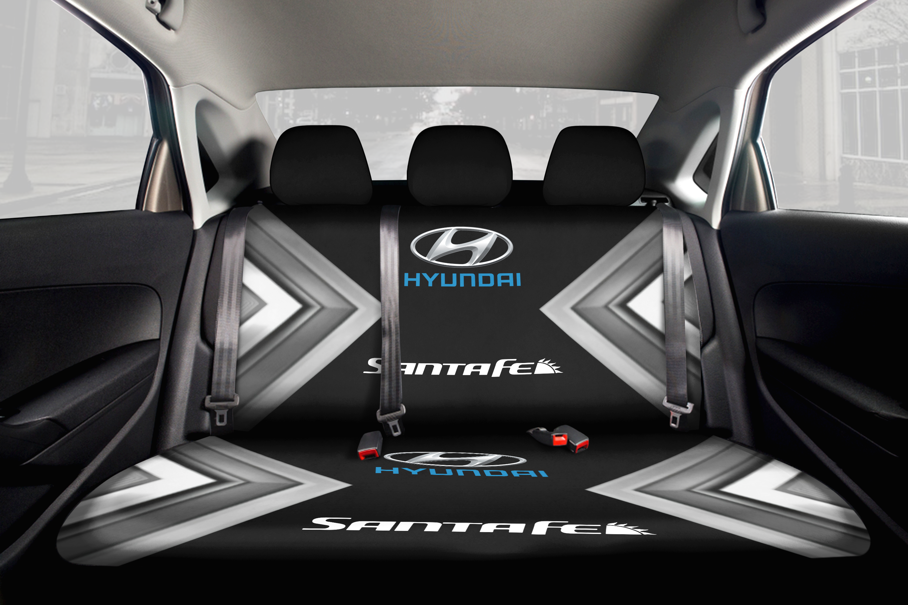 HYUNDAI SANTAFE Back Seat Cover V4 - Famjoys HYUNDAI SANTAFE Back Seat Cover V4 - Famjoys