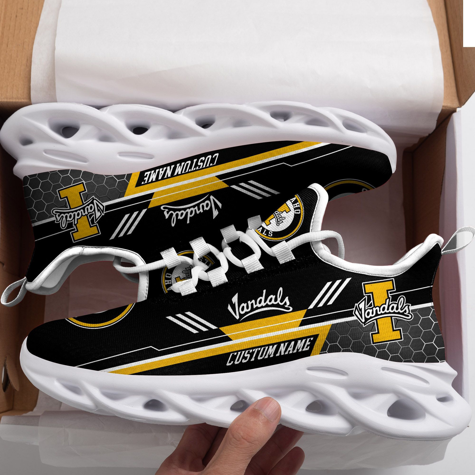 Idaho Vandals Custom Personalized Max Soul Sneakers Shoes - Famjoys Idaho Vandals Custom Personalized Max Soul Sneakers Shoes - Famjoys