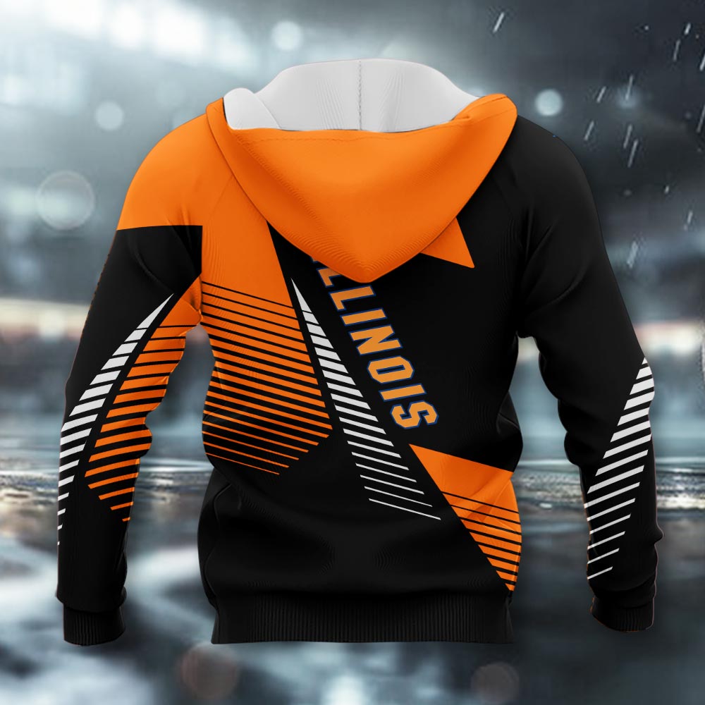 Illinois Fighting Illini 3D Apparel - Famjoys Illinois Fighting Illini 3D Apparel - Famjoys