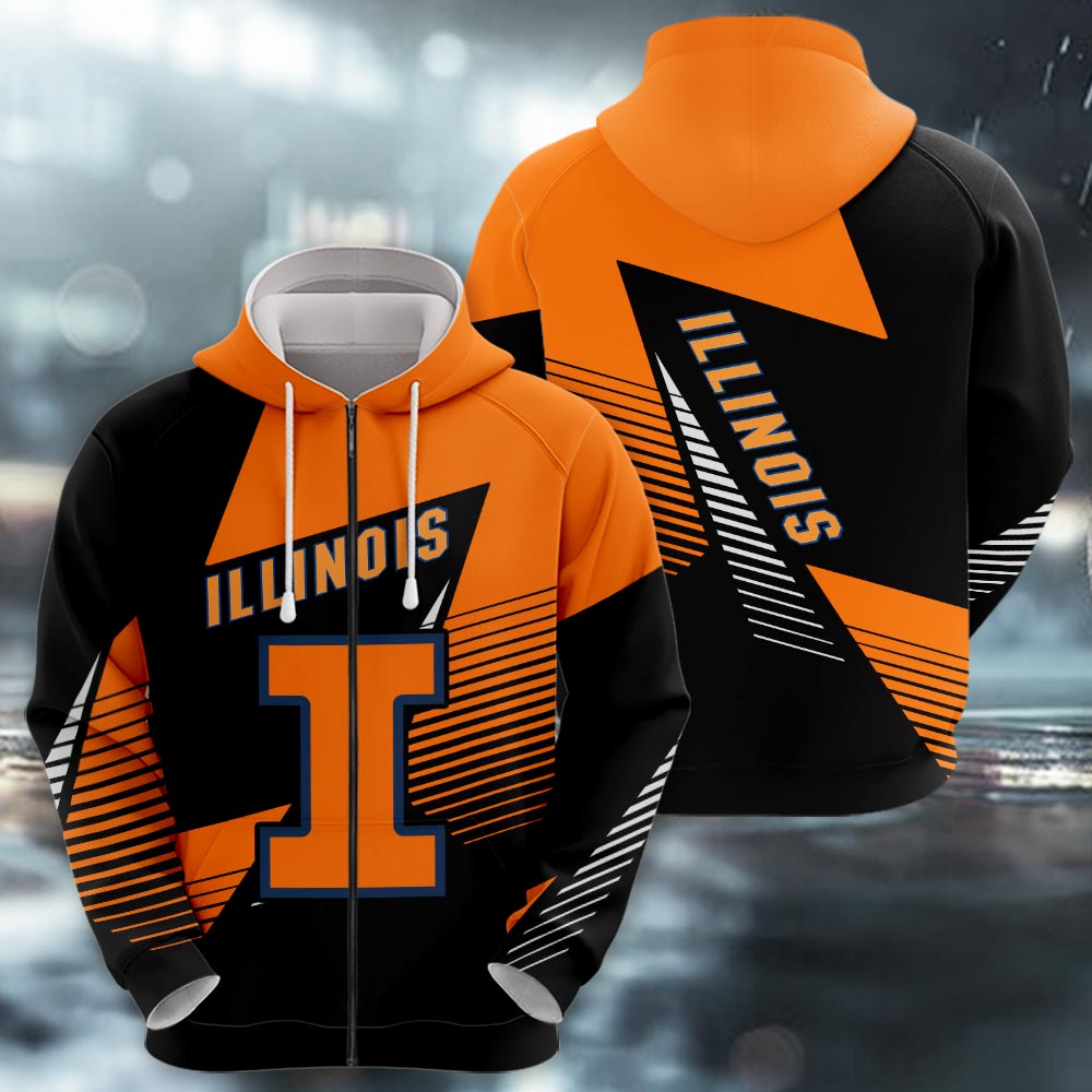 Illinois Fighting Illini 3D Apparel - Famjoys Illinois Fighting Illini 3D Apparel - Famjoys