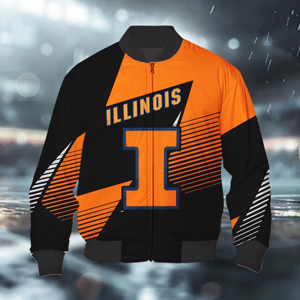 Illinois Fighting Illini 3D Apparel - Famjoys Illinois Fighting Illini 3D Apparel - Famjoys