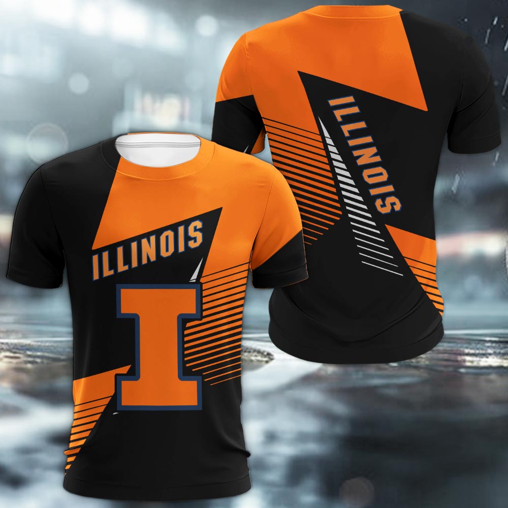 Illinois Fighting Illini 3D Apparel - Famjoys Illinois Fighting Illini 3D Apparel - Famjoys