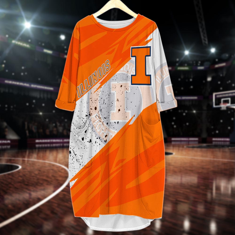 Illinois Fighting Illini All Over Print Apparel - Famjoys Illinois Fighting Illini All Over Print Apparel - Famjoys