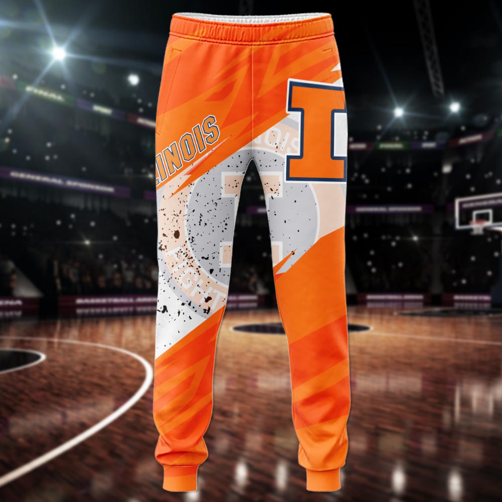 Illinois Fighting Illini All Over Print Apparel - Famjoys Illinois Fighting Illini All Over Print Apparel - Famjoys
