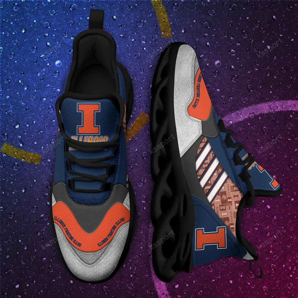 Illinois Fighting Illini Max Soul Clunky, Running Sneakers - Famjoys Illinois Fighting Illini Max Soul Clunky, Running Sneakers - Famjoys