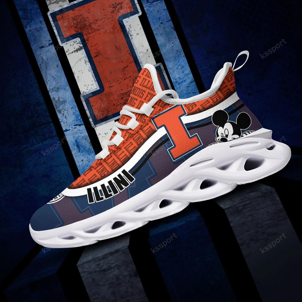 Illinois Fighting Illini Max Soul Clunky Sneakers - Famjoys Illinois Fighting Illini Max Soul Clunky Sneakers - Famjoys