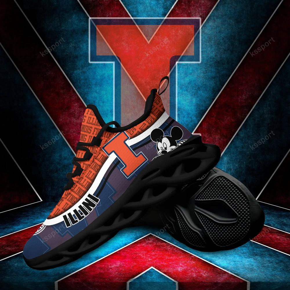 Illinois Fighting Illini Max Soul Clunky Sneakers - Famjoys Illinois Fighting Illini Max Soul Clunky Sneakers - Famjoys
