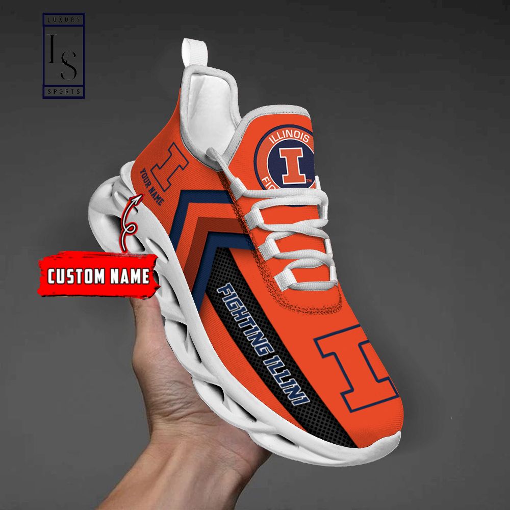 Illinois Fighting Illini Personalized Max Soul Shoes - Famjoys Illinois Fighting Illini Personalized Max Soul Shoes - Famjoys