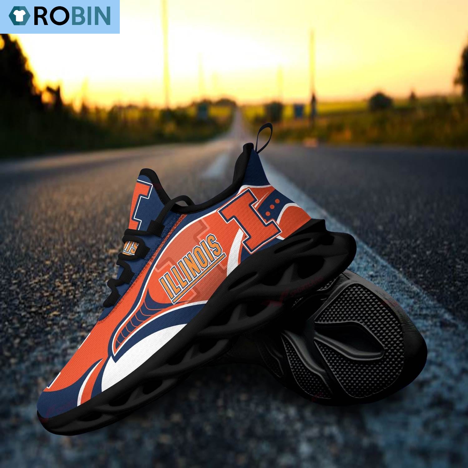 Illinois Fighting Illini Sneakers - Famjoys Illinois Fighting Illini Sneakers - Famjoys