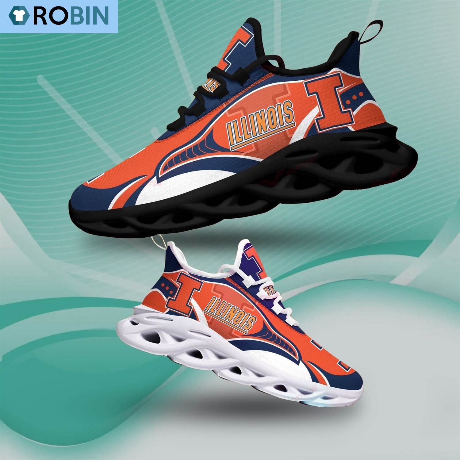 Illinois Fighting Illini Sneakers - Famjoys Illinois Fighting Illini Sneakers - Famjoys