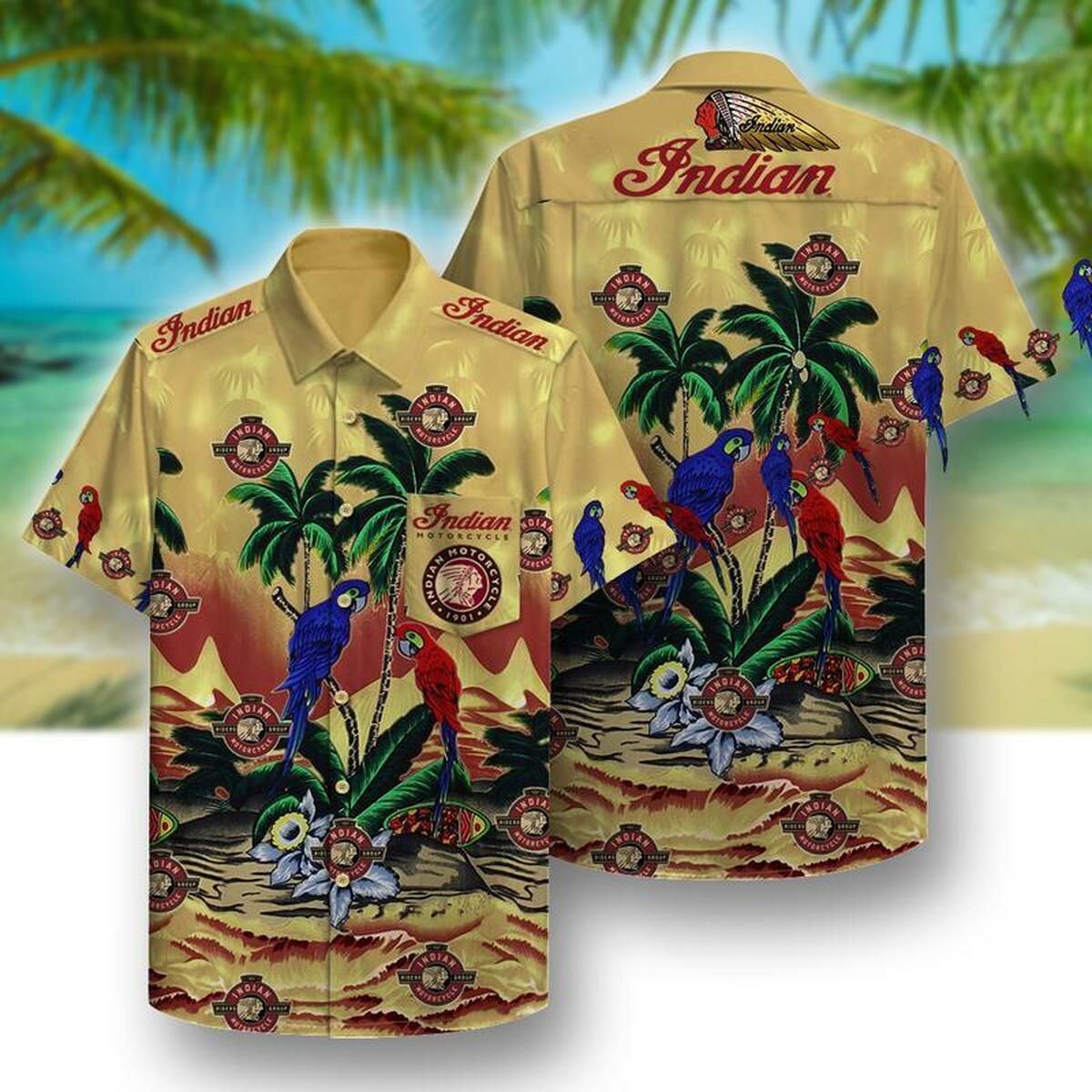 Indian Parrot Hawaii Hawaiian Shirt - Famjoys Indian Parrot Hawaii Hawaiian Shirt - Famjoys