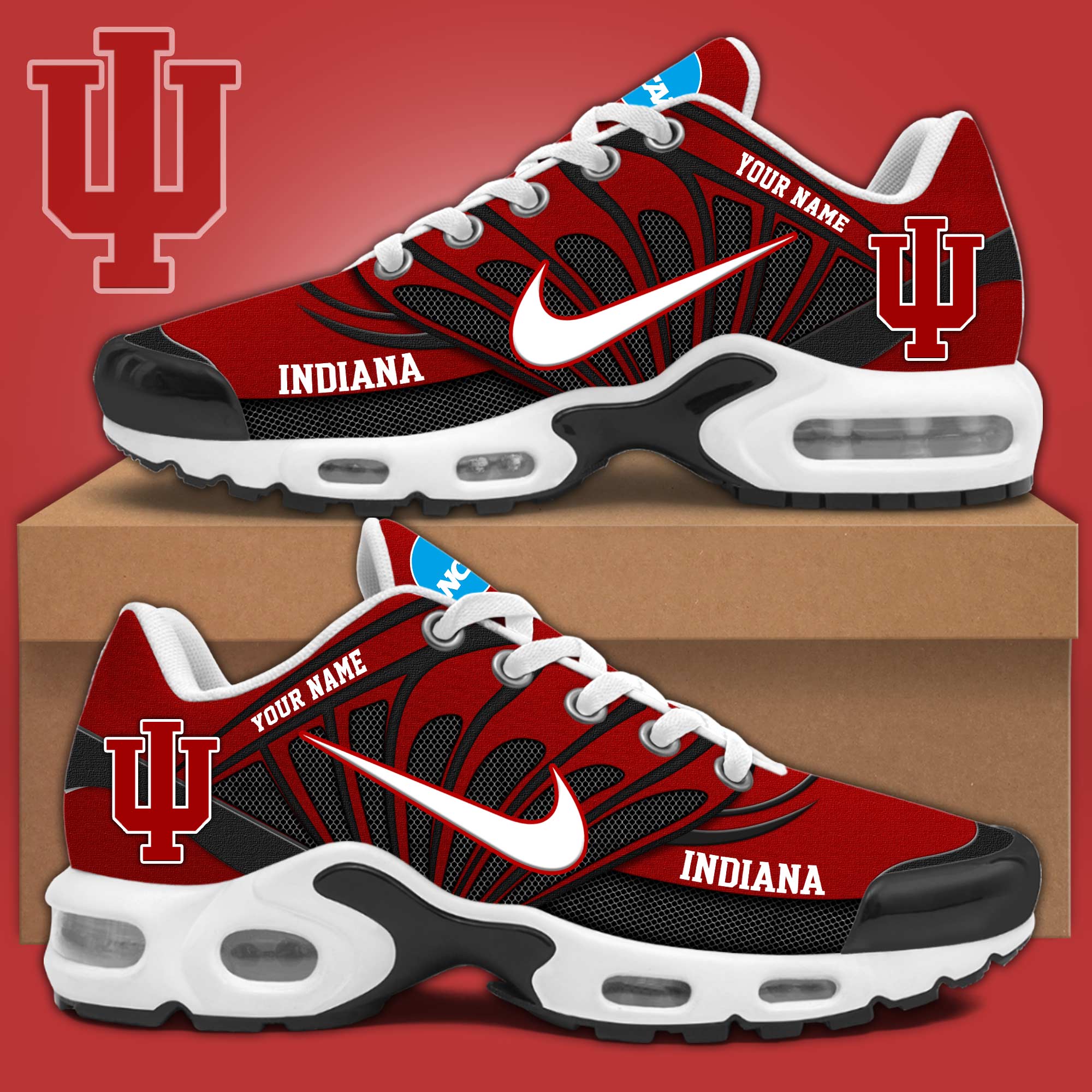 Indiana Hoosiers Air Max Plus Sneakers - Famjoys Indiana Hoosiers Air Max Plus Sneakers - Famjoys
