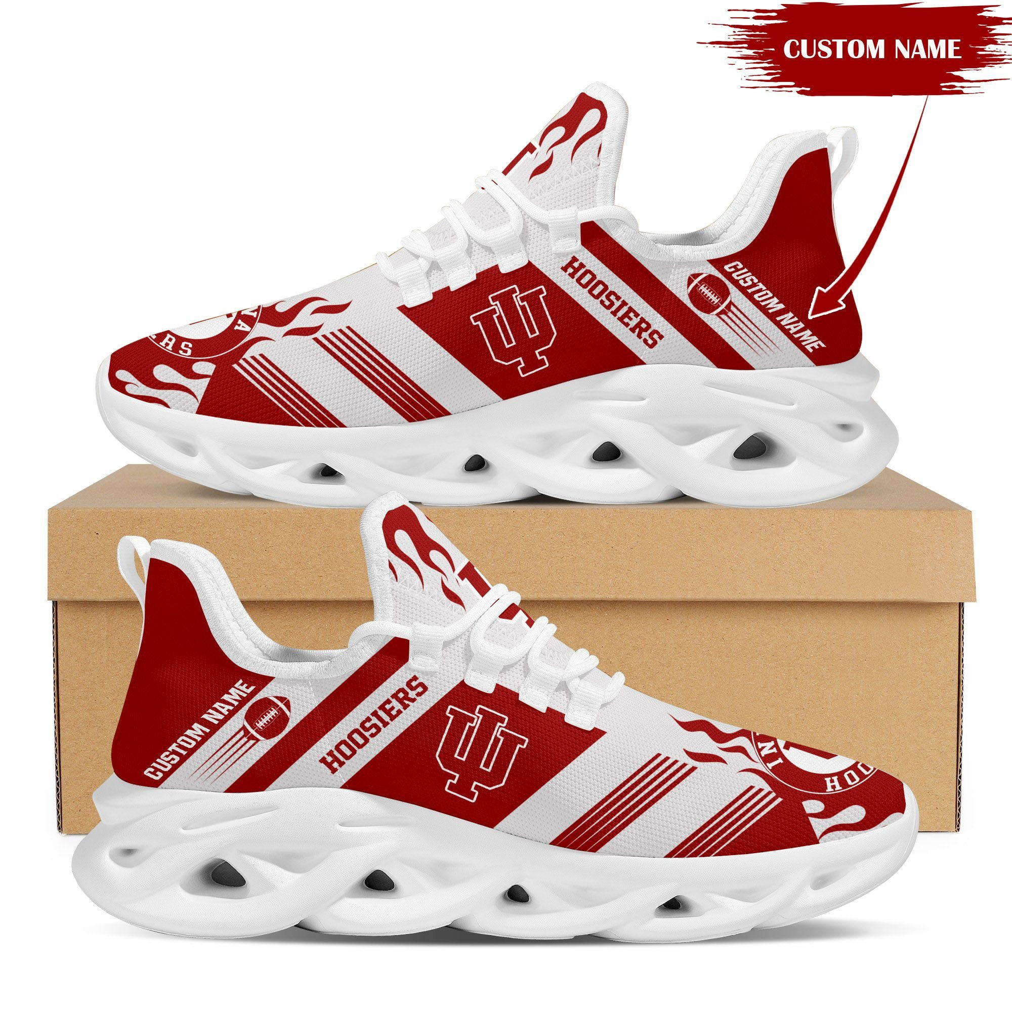 Indiana Hoosiers Custom Personalized Max Soul Sneakers Shoes Indiana University Bloomington - Famjoys Indiana Hoosiers Custom Personalized Max Soul Sneakers Shoes Indiana University Bloomington - Famjoys