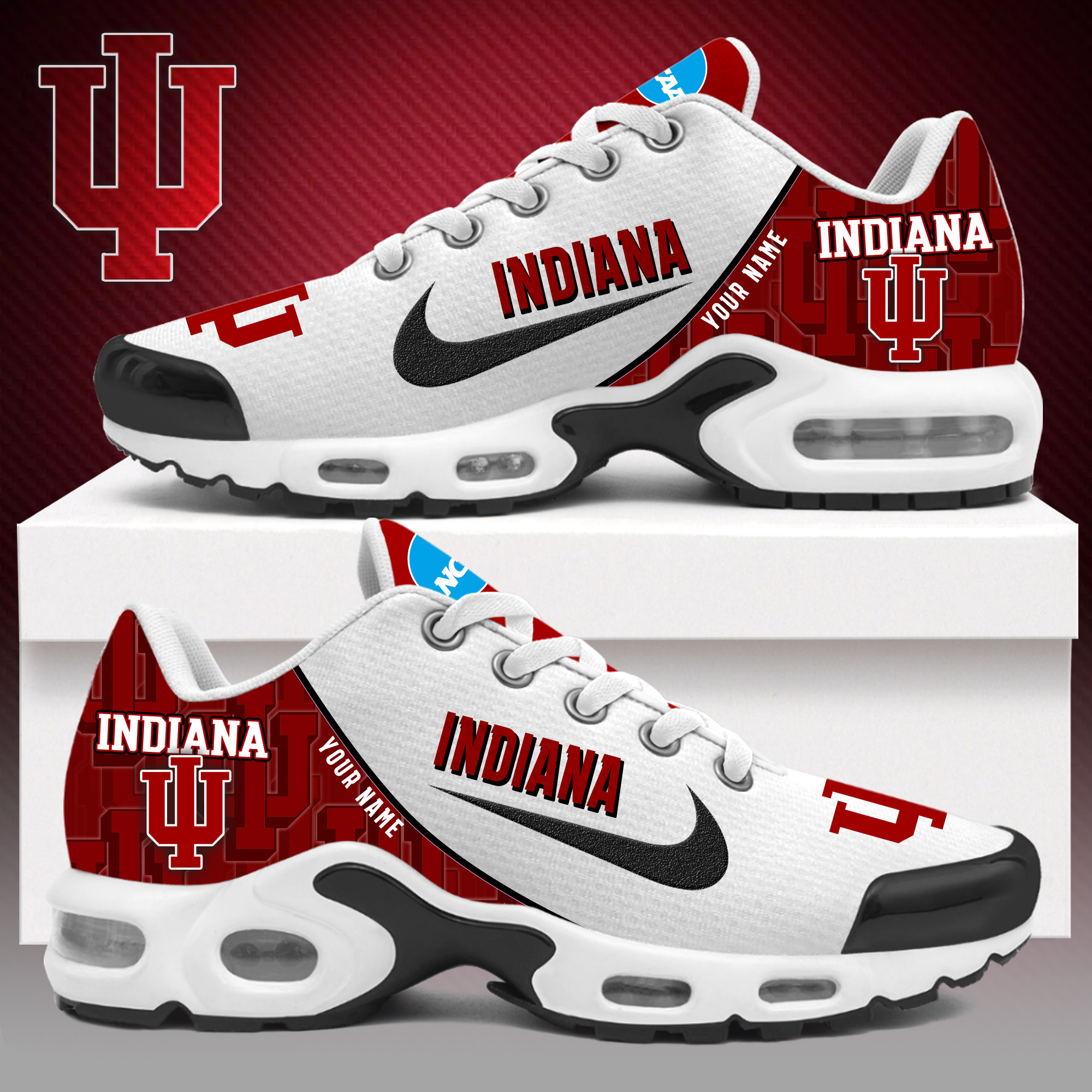 Indiana Hoosiers Mens Basketball Air Max Plus Sneakers - Famjoys Indiana Hoosiers Mens Basketball Air Max Plus Sneakers - Famjoys
