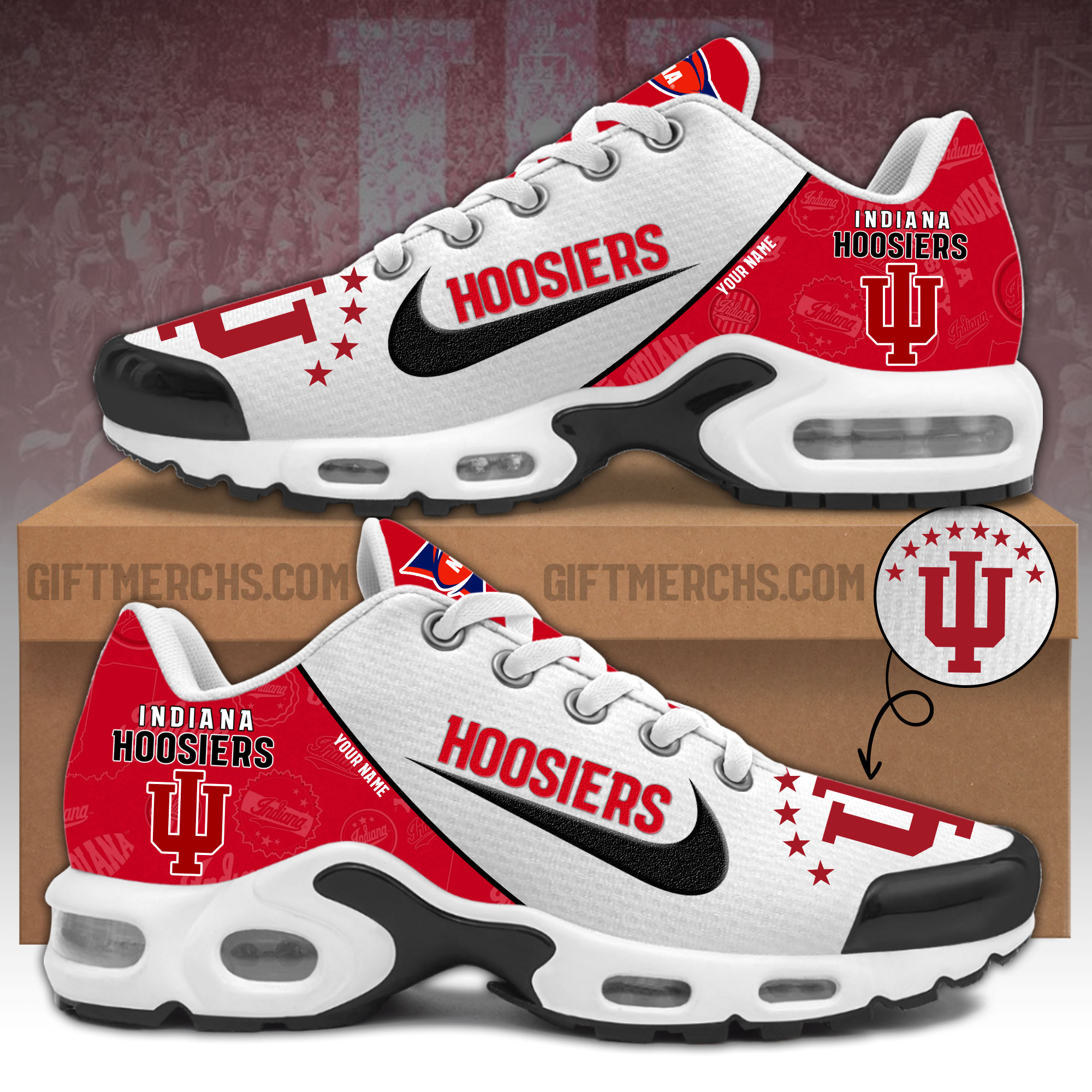 Indiana Hoosiers Personalized Shoes - Famjoys Indiana Hoosiers Personalized Shoes - Famjoys