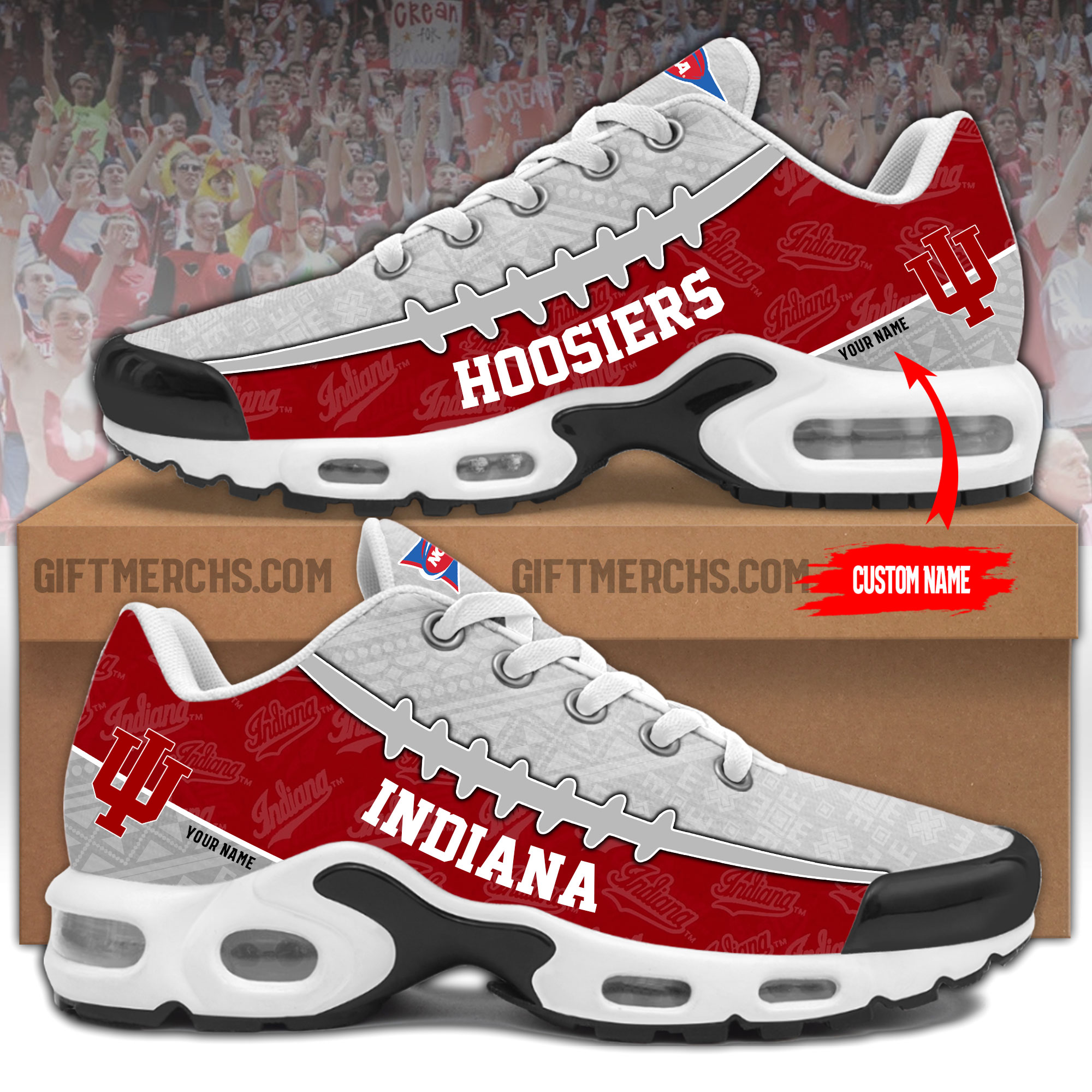Indiana Hoosiers Personalized Shoes - Famjoys Indiana Hoosiers Personalized Shoes - Famjoys